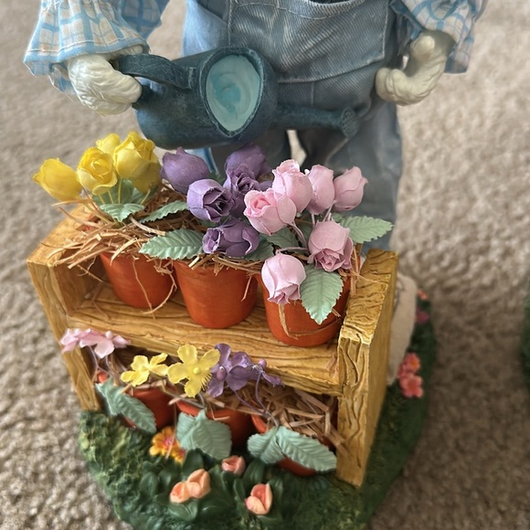 Fabric Mache Spring Bunnies~Vintage Bunny Rabbits, Spring,Figurines - Ship Alone - Picture 6 of 7